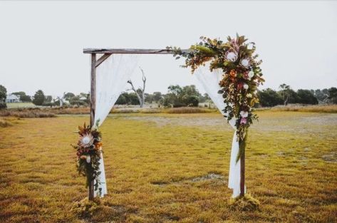 Wedding Arbors, Wedding Setup, Wedding Arbor, Australian Native Flowers, Native Flowers, Wedding Arbour, Hello May, Australian Native, Ceremony Flowers