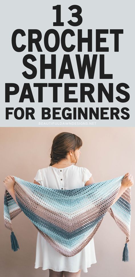 Shawl Crochet Pattern Easy, Prayer Shawl Crochet Pattern, Crochet Shawl Patterns, Crochet Scarf Patterns, Crochet Prayer Shawls, One Skein Crochet, Crochet Shawl Free, Crochet Wrap Pattern, Scarf Patterns