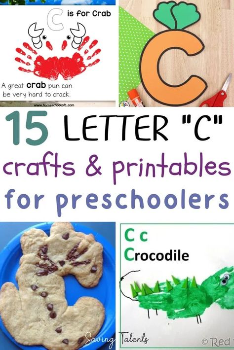 Here is a roundup of free printable letter C crafts, activities, and worksheets for preschoolers, kindergarteners, and young children. These free educational printables for learning about the letter C will strengthen your child’s knowledge about the alphabet and help them lay a foundation for learning to read. Letter C Activities For Preschool, Letter E Crafts, Letter C Activities, Letter C Coloring Pages, Letter C Crafts, Letter E Craft, Letter D Crafts, Free Educational Printables, Worksheets For Preschoolers