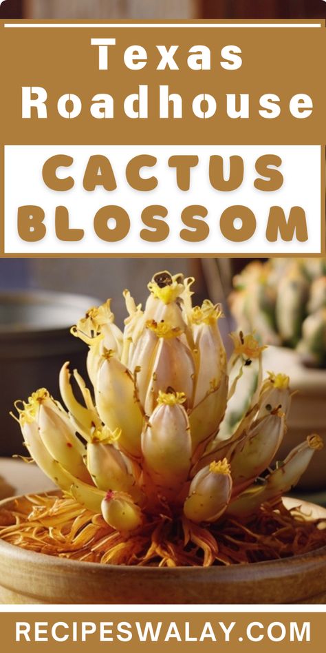 Dive into the heart of Southern cuisine with our Texas Roadhouse Cactus Blossom recipe. This iconic appetizer is a delight for anyone who loves ... Cactus Blossom Recipe, Texas Roadhouse Cactus Blossom, Chicken Sinatra Recipe, Cactus Blossom, Popular Side Dishes, Cactus Blossoms, Southern Cuisine, Texas Roadhouse, Beer Batter