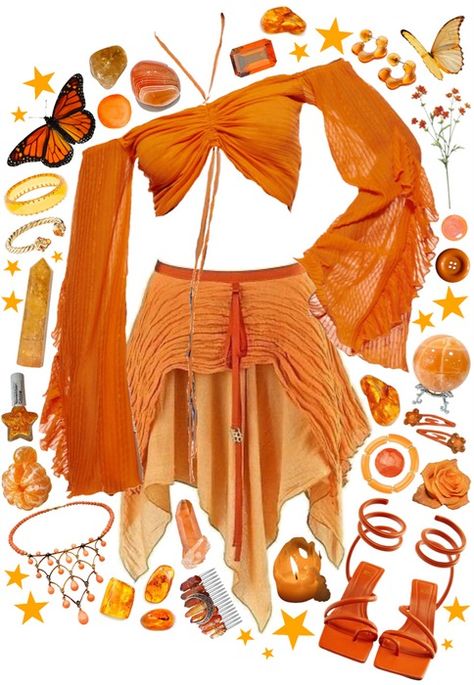 orange fairy Outfit | ShopLook