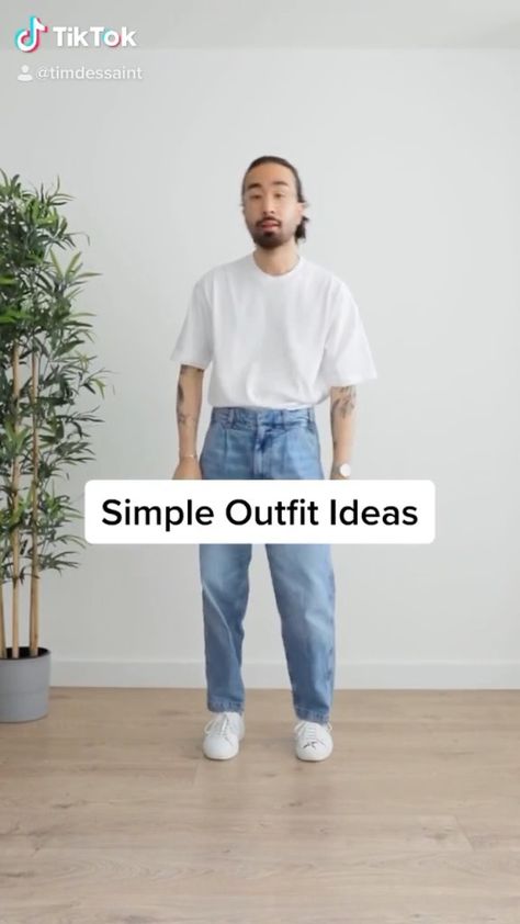 timdessaint on Instagram: Sometimes less is more 🙂 #outfits #outfitideas #lookbook #fashion Simple Outfit Ideas For Men, Simple Casual Outfits Men, Simple Outfits For Men Casual, Outfit For Short Men Fashion Ideas, Short Outfit Ideas Men, Man Simple Outfit, Male Outfits Casual Simple, Essential Outfits Men, Ootd Ideas Men