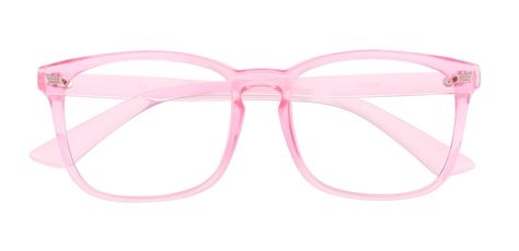 Order Bifocals (Distance & Near Only, Separated By A Line) with this Pink Square frame From $5.95, include frame + lens + case + clothZen Square You are sure to look like a breath of fresh air in this pair of glasses. The Zen Square has everything you need with its lightweight style, comfortable fit, and stylish vibe, complete with the keyhole nose bridge for added flair! Pink Square Glasses, Pink Prescription Glasses, Cute Pink Glasses, Kawaii Glasses Frames, Preppy Glasses, Pink Glasses Frames, Pink Reading Glasses, Square Reading Glasses, Pink Eyeglasses