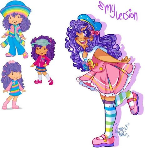 Strawberry Shortcake Redesign, Rainbow Sherbet Strawberry Shortcake, Starberry Shortcake, Perfect Personality, Rainbow Sherbert, Berry Shortcake, Strawberry Shortcake Cartoon, Strawberry Shortcake Characters, Rainbow Sherbet