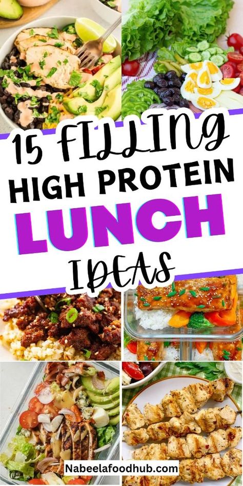 high protein lunch | filling lunch ideas | nutritious lunch recipes | meal prep | protein-packed | satisfying lunch | energy-boosting meals | healthy lunches | quick lunch ideas | protein-rich | easy lunch recipes | balanced meals | protein sources | low-carb lunches | high-protein options | wholesome lunches | hearty meals | lunch ideas for work | protein-dense | lunch meal prep | protein lunch ideas Best Protein Lunch Ideas, Lunch High Protein Meal Prep For The Week, Hs Lunch Ideas, Easy Diet Meal Prep, Low Prep Lunch Ideas, School Lunch Ideas Protein, Healthy Lunch To Take To Work, Work Lunches High Protein, East Work Lunches