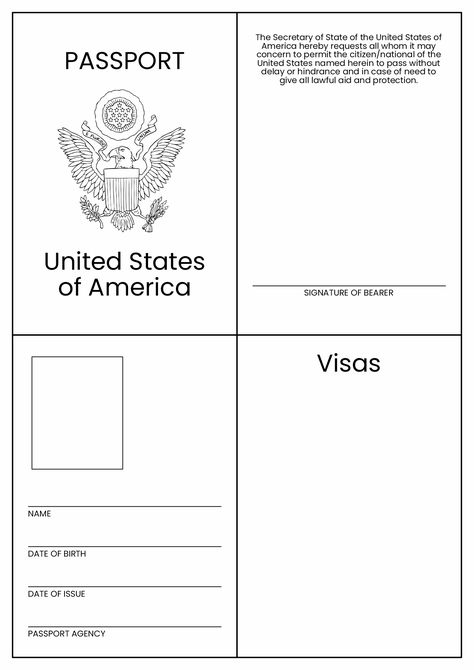 Passport For Kids Printable, Passport Template Free Printables, Passport Picture, Passports For Kids, Passport Template, Map Worksheets, Passport Pictures, Climate Zones, Classroom Materials