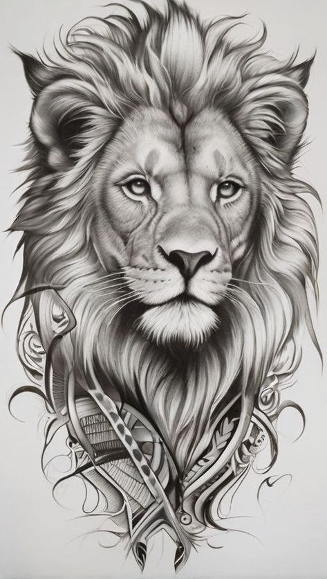 Lion Head Drawing, Female Lion Tattoo, Tattoos Lion, Lion Art Tattoo, Om Tattoo Design, Lioness Tattoo, Crown Tattoo Design, Lion Head Tattoos, Lion Tattoo Design