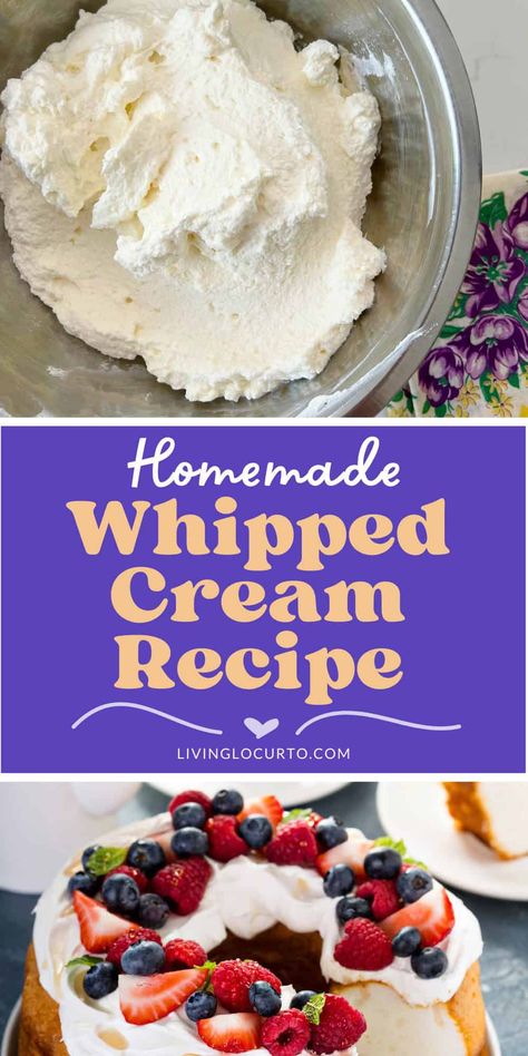 Quick and easy recipe for homemade whipped cream that's perfectly fluffy yet firm enough to hold its shape, complete with a handy hack for stabilization. Coconut Cream Pie Easy, 3 Ingredient Recipe, Homemade Whipped Cream Recipe, Air Fryer Recipes Appetizers, Whipped Cream Recipe, Recipes With Whipping Cream, Party Crafts, Healthy Instant Pot Recipes, Homemade Whipped Cream