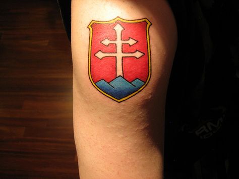 New Tattoo - Slovakian Crest Slovak Tattoo, Tattoo Symbols, New Tattoo, Symbolic Tattoos, Slovakia, New Tattoos, Sport Team Logos, Tattoo Ideas, I Hope