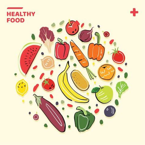 Healthy Food hand-drawn illustration Healthy Food Drawing, Food Drawing Ideas, Healthy Food Pictures, Healthy Food Art, Planet Drawing, Drawn Illustration, Drawing Images, Vector Drawing, Food Drawing