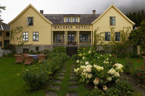 The Walaker Hotel at Solvorn Solvorn Norway, Volcano Island, Travel Norway, Notre Dame Cathedral, Nordic Scandinavian, Norway Travel, Pipe Dream, Beautiful Sites, April 15