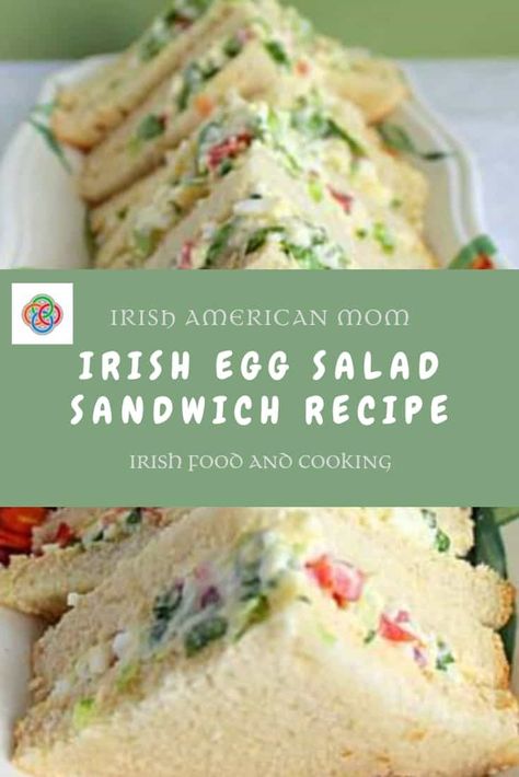 Irish Recipes Authentic, Salad Sandwich Recipe, Egg Salad Sandwich Recipe, Tea Party Sandwiches, Tea Sandwiches Recipes, Irish Cooking, Egg Salad Sandwich, Irish Cuisine, Afternoon Tea Recipes