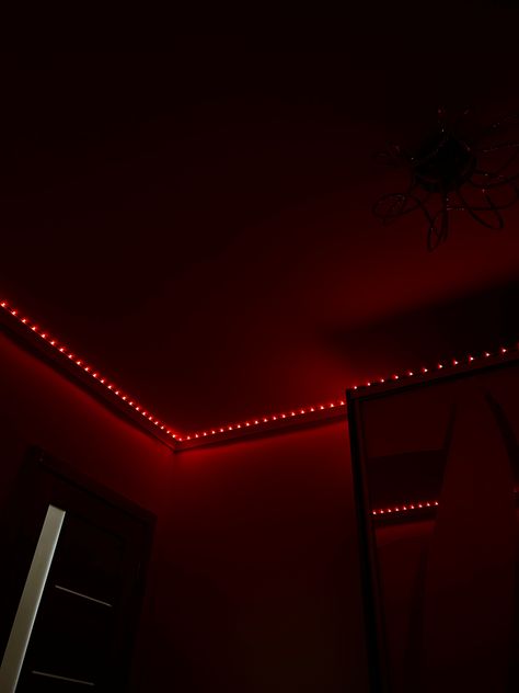 #red #room #romantic #aesthetic #night Romantic Bedroom Lighting Ideas, Room Aesthetic Dark, Bedroom Aesthetic Dark, Romantic Bedroom Lighting, Room Romantic, Red Bedroom, Romantic Aesthetic, Dark Bedroom, Romantic Room