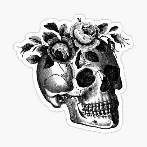 Cute Zombie, Sugar Skull Girl, Skeleton Sticker, Dead Girl, Baby Elefant, Black And White Stickers, Cute Laptop Stickers, Zombie Girl, Skull Sticker