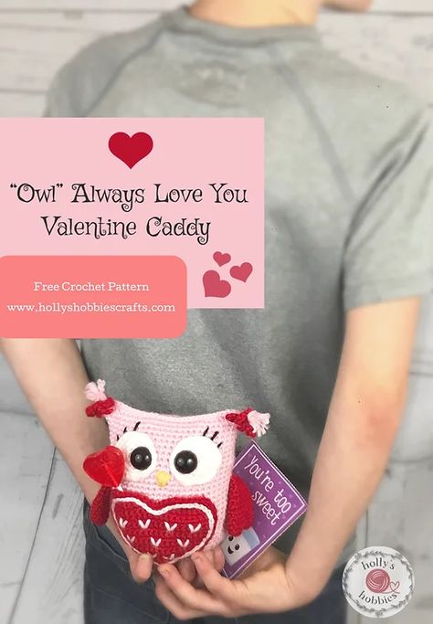 “Owl Will Always Love You“ Valentine Caddy Crochet Pattern Valentine Crochet, Crochet Valentines, Crochet Valentine Patterns, Crochet Valentine, Crochet Heart Pattern, Valentines Patterns, Crochet Owl, Valentines Crochet, Crochet Blog