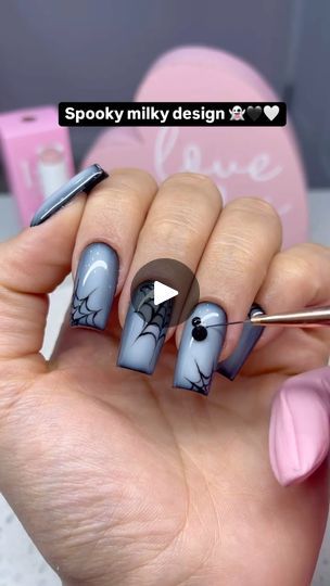 88K views · 3.1K reactions | By @elennailedit 👻🖤🤍 Spooky nails 

#spookynails #spidernails #blackombrénails #spookyspidernails #halloweennails #spidernailart #ombreblacknails #spookynailart #spidernaildesign #halloweenmanicure #blackombré #spookyseasonnails #ombrewithspiders #halloweenspidernails #nailartinspo #nailsofinstagram #spookynailtutorial #spiderombrénails #nailtutorial #nailartideas #spookynaildesigns #blackfadenails #nailartdaily #creepynails #ombrehalloweennails #spidernailarttutorial #spookyspiderdesign #halloweenombrénails #nailtrends #halloweennailinspo | Пошаговые уроки маникюра | Ethan Schreiber · Ghouls Night Out Black Nails Halloween Art Designs, Black Base Halloween Nails, Halloween Nails Stitches, Halloween Ombre, Halloween Nails Web, Halloween Stiches Nails, Black Ombre Nails, Halloween Manicure, Spooky Spiders