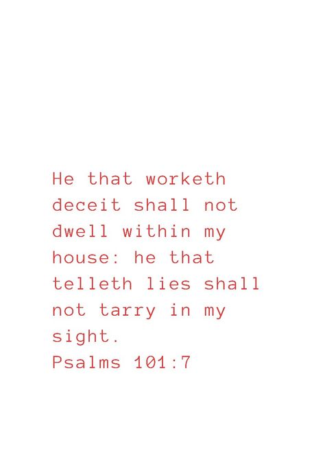 Psalms 101:7 Marriage And Family, Psalms, Bible, Math Equations