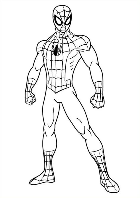 Dibujo para colorear de Spiderman, el hombre araña Spiderman Doodles Easy, Spiderman Easy Drawing, Spiderman Coloring Pages, Spiderman Coloring, Mickey Minnie Mouse, Mickey Minnie, 4th Birthday, Drawing Inspiration, Easy Drawings