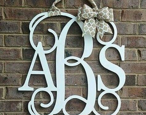 Browse unique items from AlphabetBoutique123 on Etsy, a global marketplace of handmade, vintage and creative goods. Wooden Monogram Letters, Letter Door Hangers, Initial Door Hanger, Bow Wall, Wooden Initials, Wooden Wreath, Monogram Door Hanger, Wooden Wall Letters, Nursery Monogram