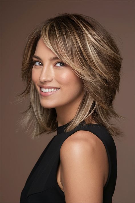 Elevate your hairstyle with the latest trends in balayage hair! From chin-length bobs to long, flowing locks, choppy layers add texture and movement while beautifully enhancing your balayage highlights. Whether you prefer a low-maintenance brunette with dark roots or a stunning blonde with peekaboo highlights, there's a perfect balayage style for every season. Explore the possibilities of multicolored streaks or soft ombre effects to express your unique style. Blonde With Peekaboo, Low Maintenance Brunette Balayage Hair, Perfect Balayage, Hair Colors For Blue Eyes, Balage Hair, Balayage Hair Ideas, Brown Hair Inspiration, Soft Ombre, Peekaboo Highlights