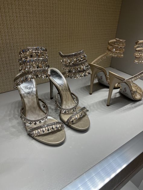 Rene Caovilla Aesthetic, Rene Caovilla Heels Aesthetic, Chandelier Shoes, Leng Shoes, Chandelier Heels, Grad Heels, Rene Caovilla Chandelier, Indian Heels, Pageant Heels