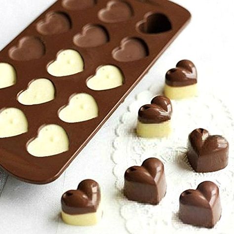 Chocolate Mousse Cake Filling, Chocolate Heart Cakes, Wax Candy, Cake Jelly, Diy Dessert, Mousse Cake Recipe, Jelly Candy, Heart Shaped Chocolate, Silicone Chocolate Molds