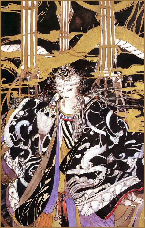 Yoshitaka Amano, Vampire Hunter D, Vampire Hunter, Art Japonais, Art Et Illustration, Art And Illustration, Ethereal Art, Japanese Artists, Painting Illustration