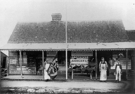 Simcock's Saddlery And Harness Shop at Stanthorpe,Queensland in 1898.   🇭🇲 Stanthorpe Queensland, Town And Country, Queensland, Street View, Australia, History, Quick Saves