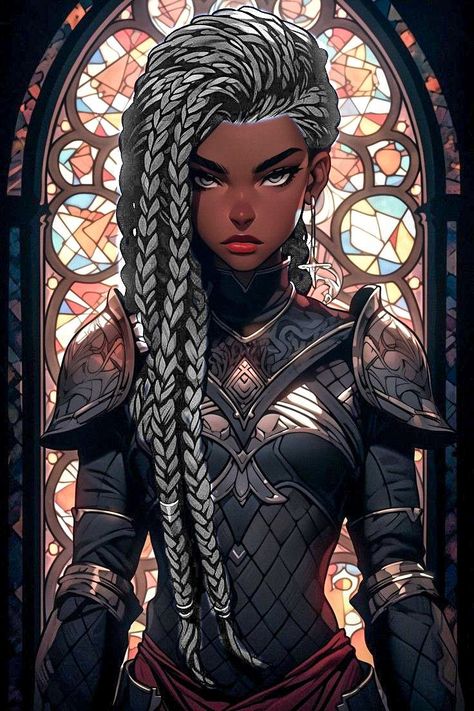 Black Female Warrior Art, Hero Concept Art Character Design, Cool Character Design Male, Black Dnd Characters, Dnd Characters Art, Black Anime Women, Dnd Characters Character Concept, Black Female Warrior, Dnd Characters Design