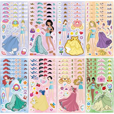 Princess Birthday Party Favors, Toys Stickers, Princess First Birthday, Disney Princess Birthday Party, Princess Theme Birthday, Princess Theme Birthday Party, 5th Birthday Party Ideas, Princess Sticker, Princess Tea Party