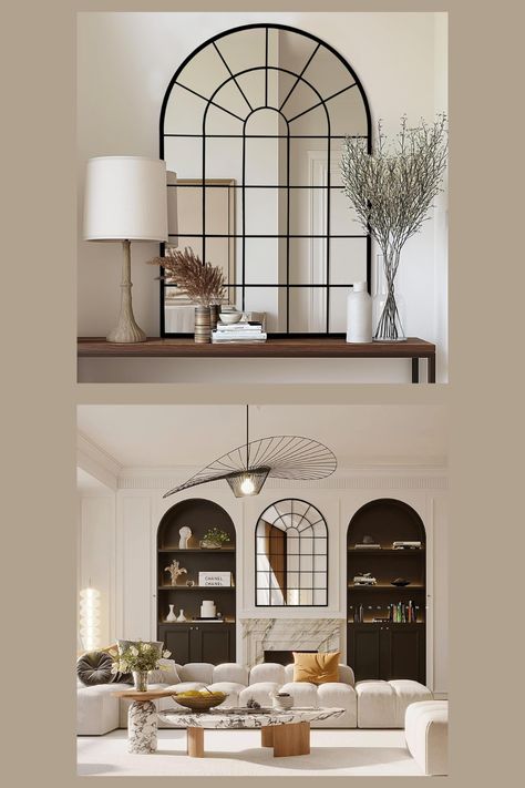 Arched window mirror