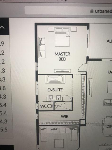 Master And Ensuite Layout, Ensuite Layout Ideas, Ensuite And Wir Layout, Ensuite Plans Layout, Ensuite Bathroom Layout Floor Plans, Ensuite Bedroom Ideas Layout, Master Bath Ensuite, Masterbedroom En Suite, Garage Master Suite Conversion Layout