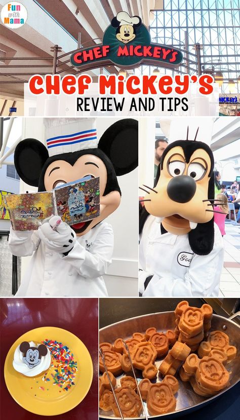 Chef Mickey Disney Character Breakfast Review + Tips! - Fun with Mama #disney #breakfast #characterbreakfast #travel #vacations Mickey Breakfast, Wdw Restaurants, Disney Character Breakfast, Disney Breakfast, Disney Worlds, Universal Trip, Chef Mickey, Travel Disney, Review Tips