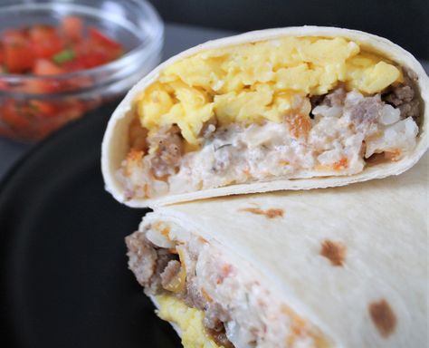 Burrito Sauce, Southwest Ranch, Cream Cheese Breakfast, Homemade Hashbrowns, Sausage Hash, Breakfast Burritos Recipe, Breakfast Burrito, Burritos Recipe, Easy Cream