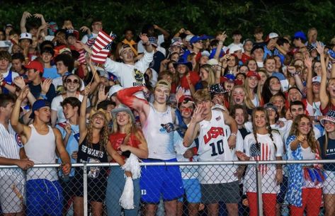 Football Student Section Theme Ideas, Usa Student Section Theme, Football Game Student Section, Football Student Section, Student Section Themes, Fnl Outfits, Student Section, Fb Games, High School Football Games