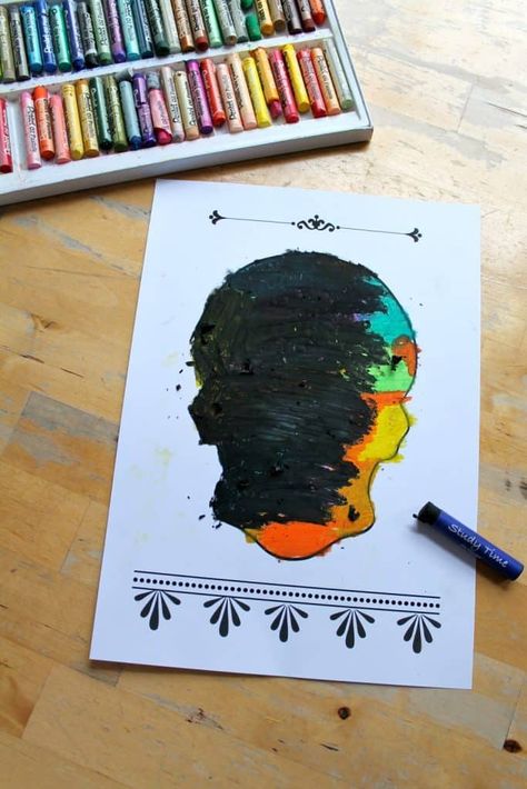 Day Of The Dead Activities, Simple Skull, Day Of The Dead Art, 6th Grade Art, Day Of The Dead Skull, Scratch Art, Diy Products, Art Drawings Sketches Pencil, Sugar Skull Art