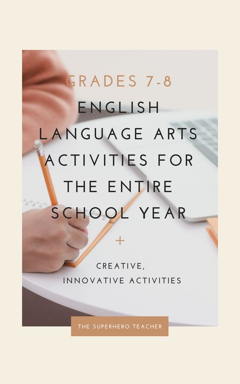 Middle School English Activities, 8th Grade Language Arts, Language Arts Activities Middle School, Eb Academics, Secondary English Classroom, 7th Grade English, 7th Grade Reading, Instructional Activities, 8th Grade English