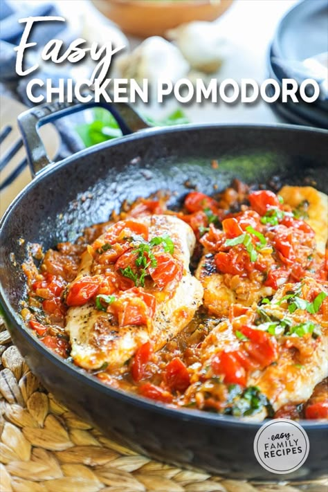 Tomato Onion Recipe, Easy Chicken Breast Recipe, Chicken Pomodoro, Chicken Peppers And Onions, Chicken Recipes With Tomatoes, Bake Dinner, Pomodoro Sauce, Meal Rotation, Chicken Breast Cutlet