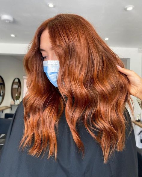 Neon Hair Color, Red Balayage Hair, Wella Hair Color, Caring For Colored Hair, Professional Hair Color, Neon Hair, Ginger Hair Color, Wella Hair, Copper Hair Color