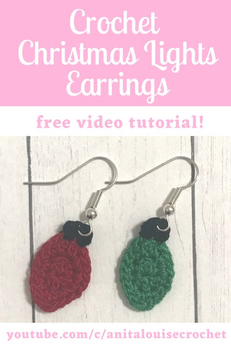 how to crochet Christmas light earrings Crochet Christmas Earring Patterns, Easy Crochet Earrings Free Pattern, Christmas Crochet Earrings Pattern, Crochet Christmas Earrings Pattern, Crochet Christmas Tree Earrings, Crochet Christmas Earrings Free Pattern, Christmas Crochet Earrings, Crochet Christmas Earrings, Spring Crochet Patterns Free