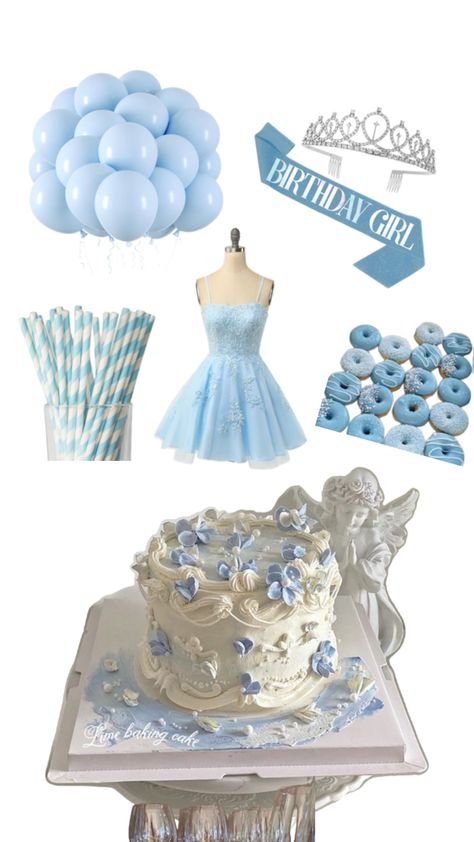 Coquette Birthday, Blue Coquette, Classic Romance, 13th Birthday Parties, Blue Theme, Theme Birthday Party, Buttercream Icing, Blue Birthday, 13th Birthday