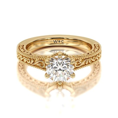 Vintage rose gold engagement rings