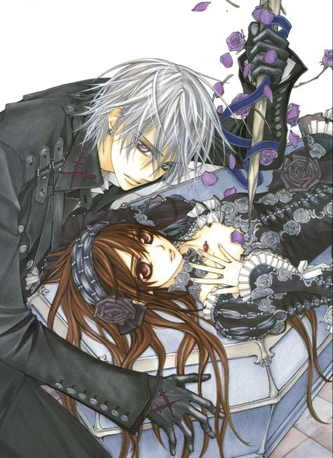 Zero X Yuki, Yuki And Kaname, Vampire Knight Cosplay, Vampire Knight Zero, Yuki And Zero, Vampire Knight Yuki, Vampire Knight Manga, Matsuri Hino, Kaname Kuran