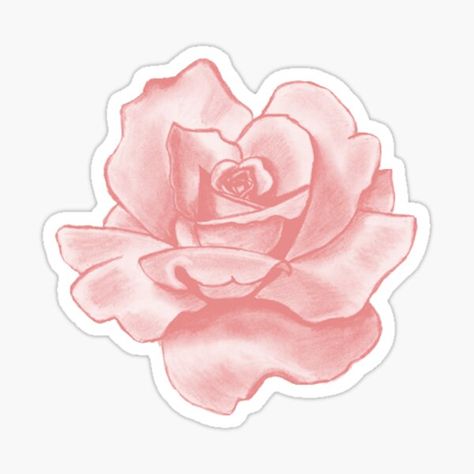 Flower Stickers | Redbubble Rose Sticker, Pink Stickers, Stickers Cool, Preppy Stickers, Idee Cricut, Flower Stickers, Stickers Kawaii, Tumblr Stickers, Stickers Redbubble