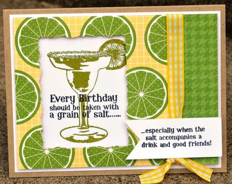 margarita birthday card - Scrapbook.com Happy Birthday Funny For Her, Birthday Margarita, Margarita Birthday, Drinking Cards, Alcohol Sayings, Cocktail Cards, Wine Cards, Skipping Stones, Margarita Drink