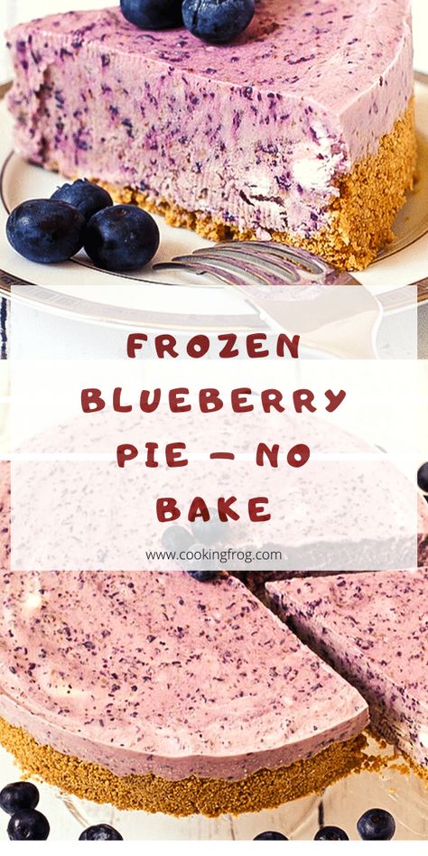 Frozen Blueberry Pie, Chocolate Covered Banana Bites, Holiday Pies Recipes, Homemade Pie Recipes, Blueberry Crumble Bars, Bake Easy, Frozen Pie, Blueberry Recipes, Blueberry Pie