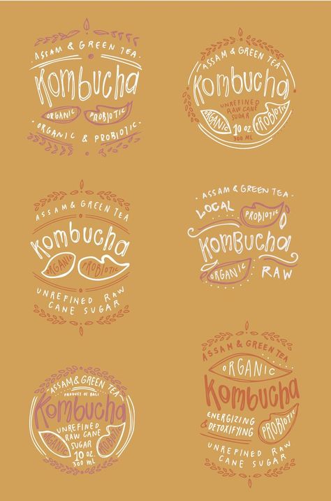 Microgreens Packaging, Kombucha Packaging, Kombucha Labels, Food Package Design, Green Tea Kombucha, Food Company Logo, Organic Food Market, Food Brand Logos, Kombucha Brands