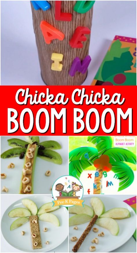 Chicka Chicka Boom Boom Activities Chika Chicka Boom Boom Activities, Chicka Chicka Boom Boom Preschool, Chicka Chicka Boom Boom Activities, Literacy Activities Preschool, Pre K Pages, Chicka Chicka Boom Boom, Chicka Chicka, Tree Study, Alphabet Practice