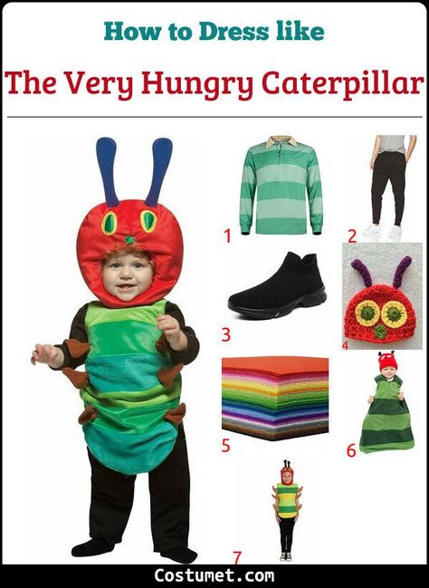 Diy Hungry Caterpillar Costume, The Very Hungry Caterpillar Costume, Very Hungry Caterpillar Costume, Hungry Caterpillar Costume, Caterpillar Costume, Diy Costumes Kids, Red Beanie, Costume For Halloween, The Very Hungry Caterpillar