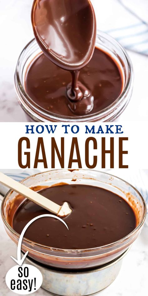 Easy Chocolate Ganache Recipe, Ganache Recipe Easy, Ganache Recipe Frosting, Homemade Ganache, Easy Chocolate Ganache, Mint Chocolate Cake, Chocolate Ganache Recipe, Chocolate Ganache Frosting, Chocolate Frosting Recipes